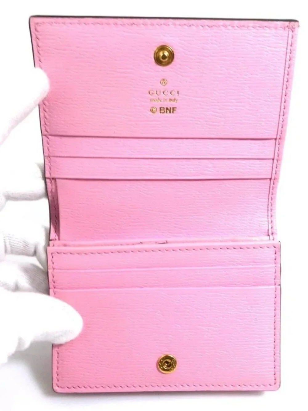 Auth GUCCI Bifold Wallet Pink Leather - h32248a - Picture 8 of 12